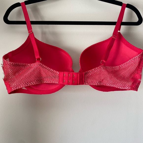 NWOT Victoria secret very sexy push up pigeonnant 38D bra rhinestones/diamonds - Picture 6 of 16